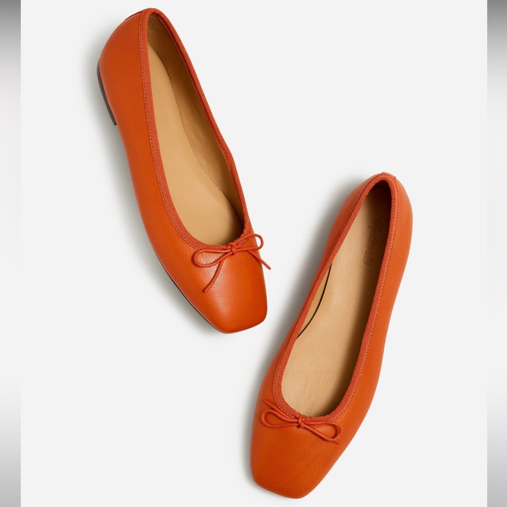 Madewell The Anelise Ballet Flat in Dark Copper